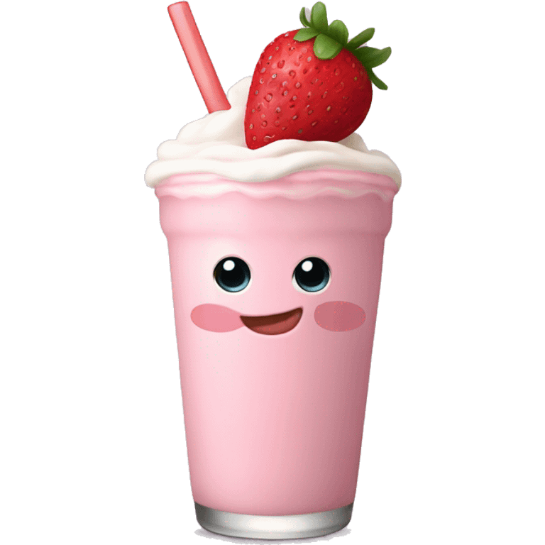 Strawberry milkshake  emoji