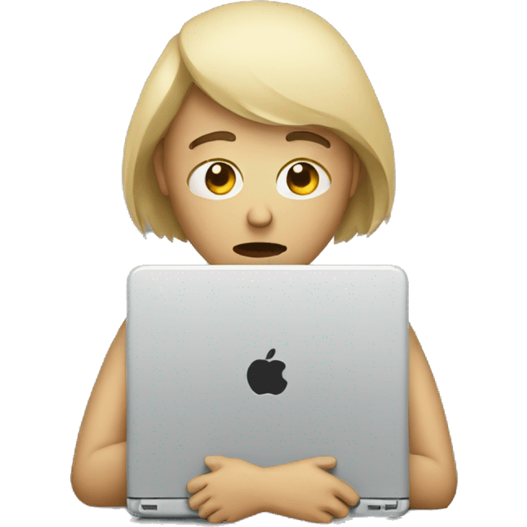 sad person with laptop emoji