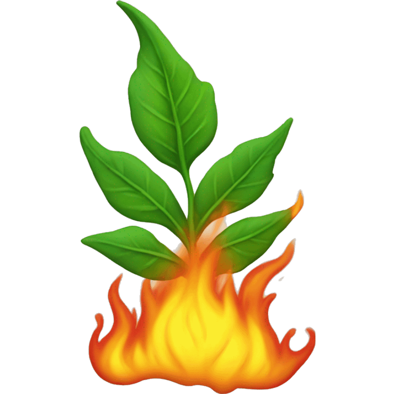 leaf on fire emoji