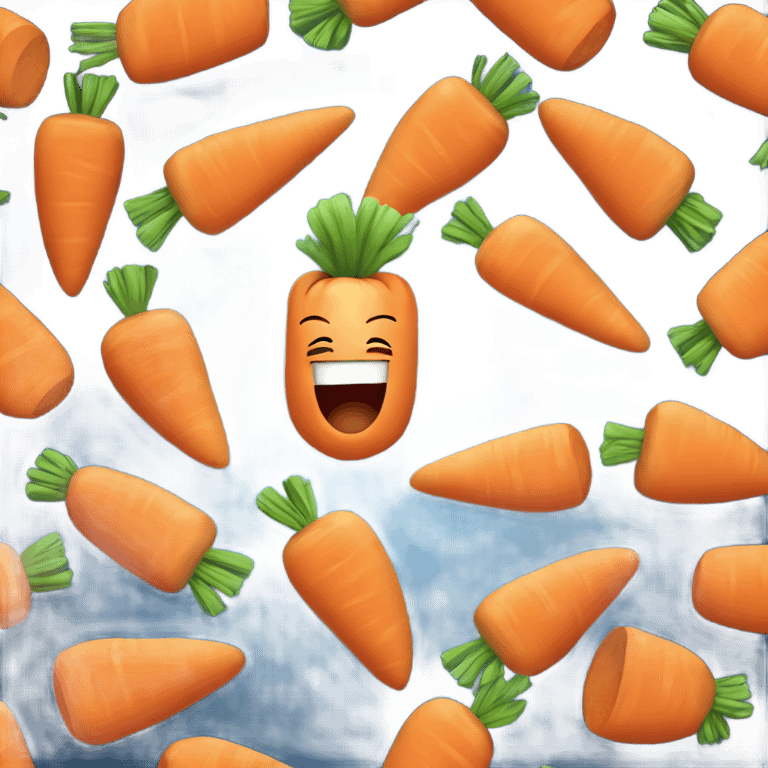 ecstatic carrot wearing underpants  emoji