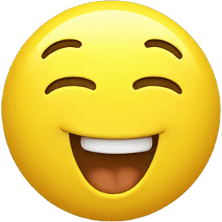 funny yellow smiley 3d face with thumbs up, uncanny emoji