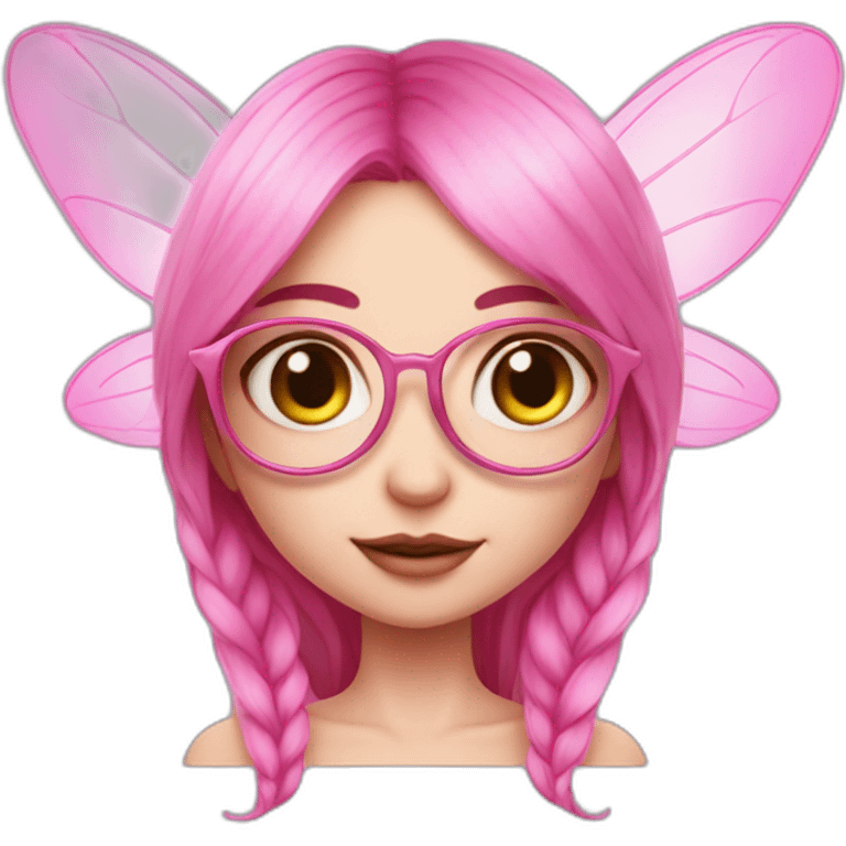 4 eyed pink skin ailen fairy girl emoji