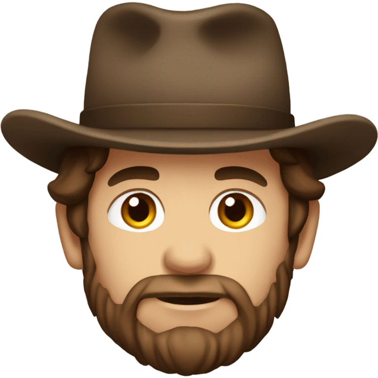 charles Ingalls brown hair and hat emoji