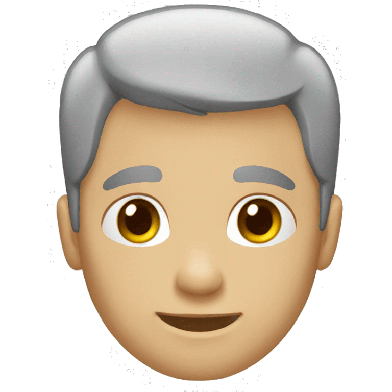 white man short hair gray t-shirt emoji