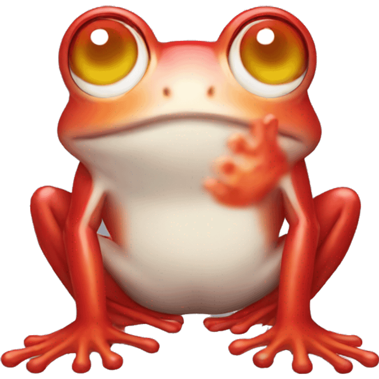 red frog no eyes emoji