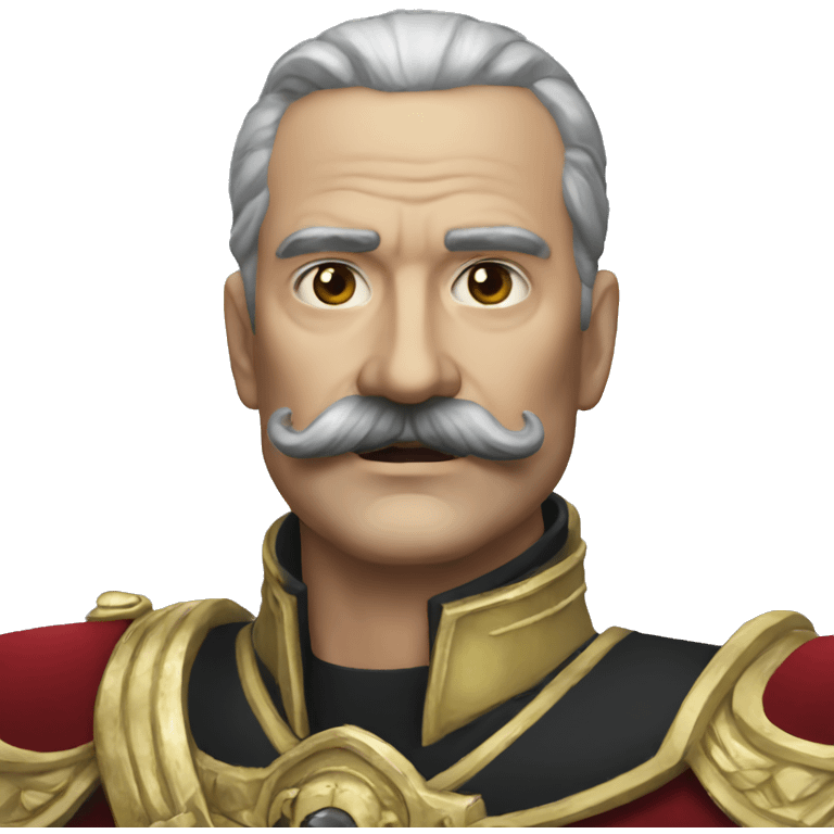 realistic emperor 40k mustache  emoji