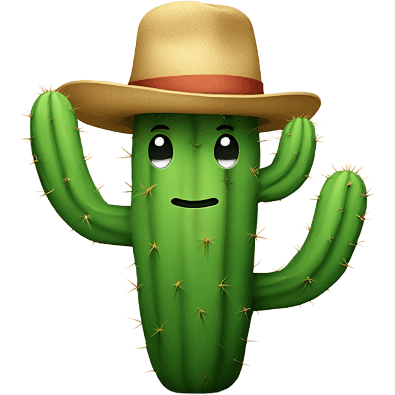 Cactus wearing hat emoji