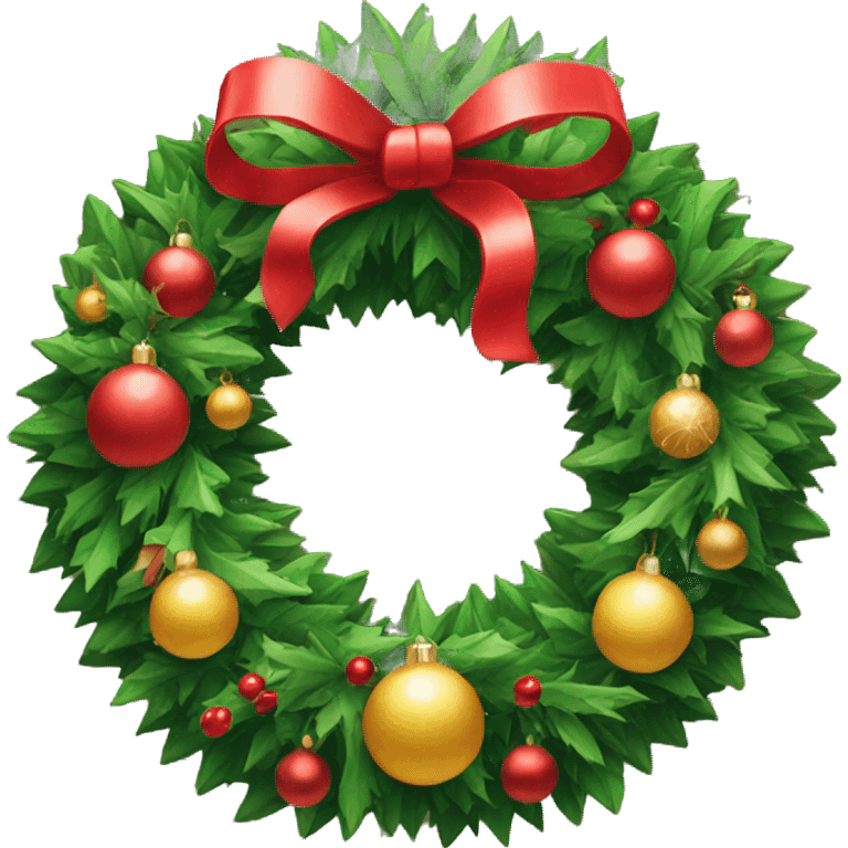 Christmas wreath emoji