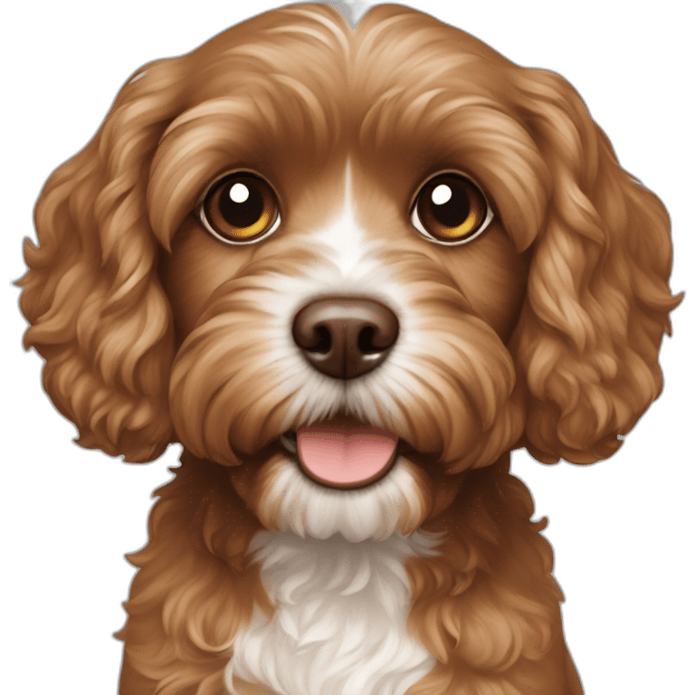 All brown cavapoo emoji