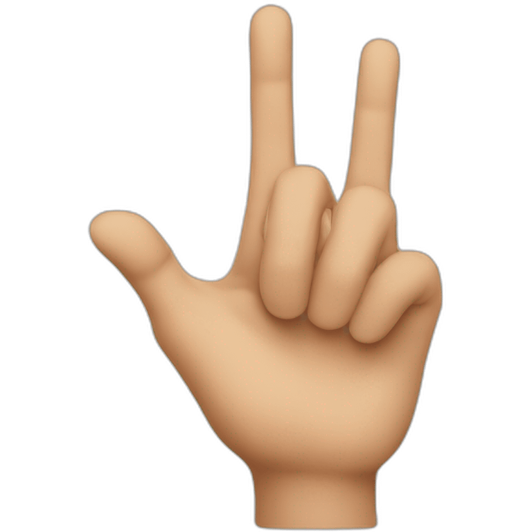 hand with 2 fingers up emoji