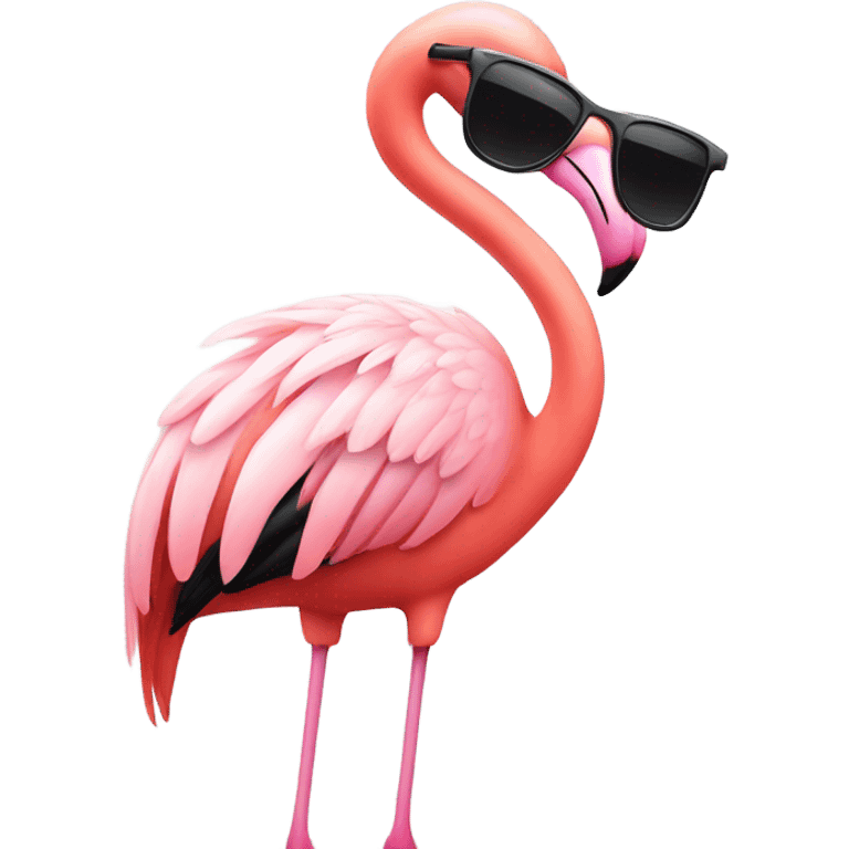 flamingo wearing sunglasses  emoji