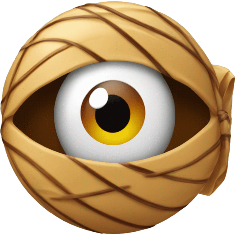 A wrapped candy that looks like an eye  emoji