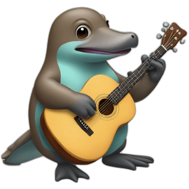 platypus playing guitar emoji