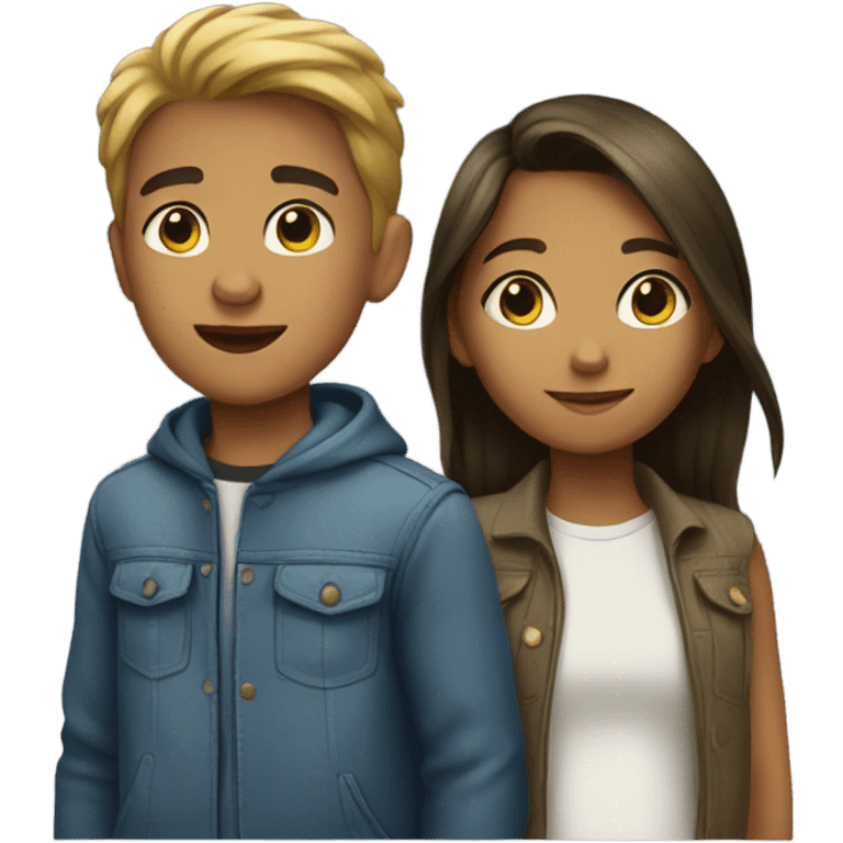 Girl and boys emoji