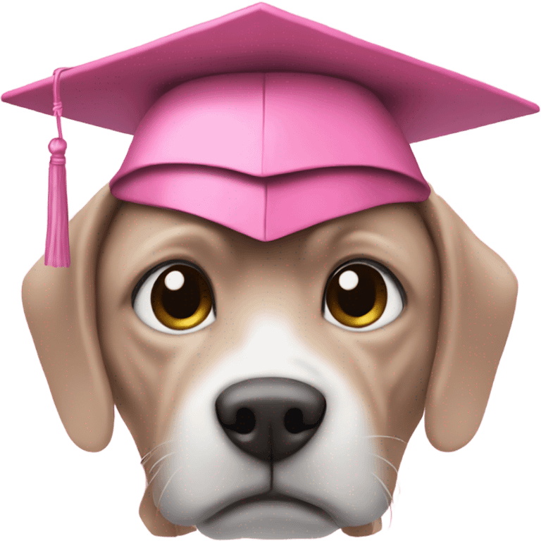 pink skynet in a graduation hat, make it friendly, emoji