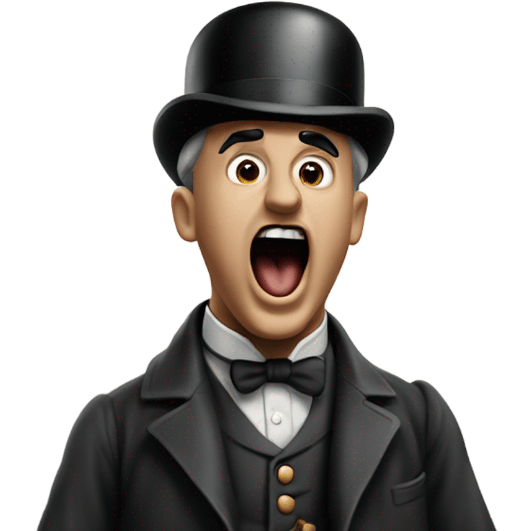 Charlie chaplin screaming in germany emoji