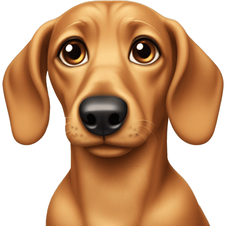 Wiener dog with black eyes name tag Chiara emoji