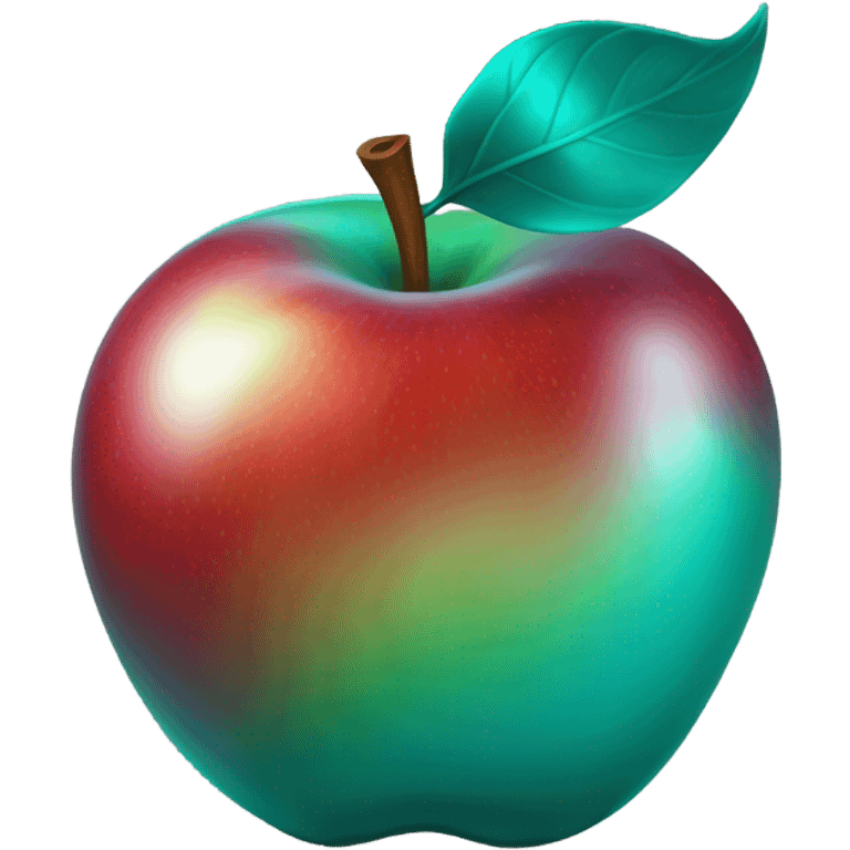 teal apple emoji