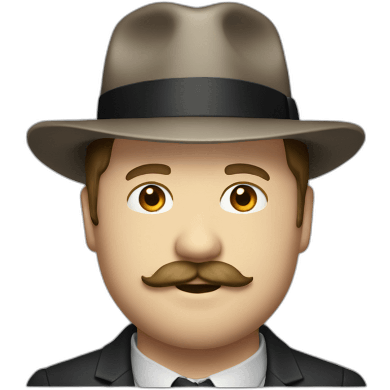 Paul Walter Hauser fedora suit mustache emoji