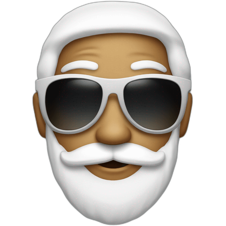 "Fashionable Santa with sunglasses. emoji