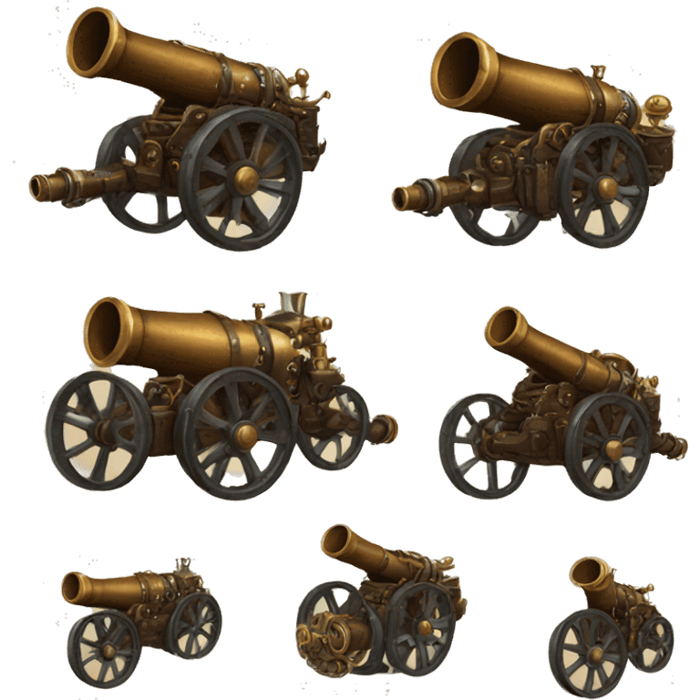 steampunk pirate artillery canon emoji