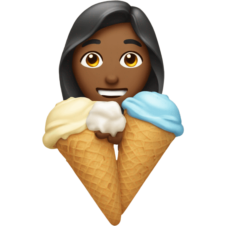 Mexican eating ice cream emoji