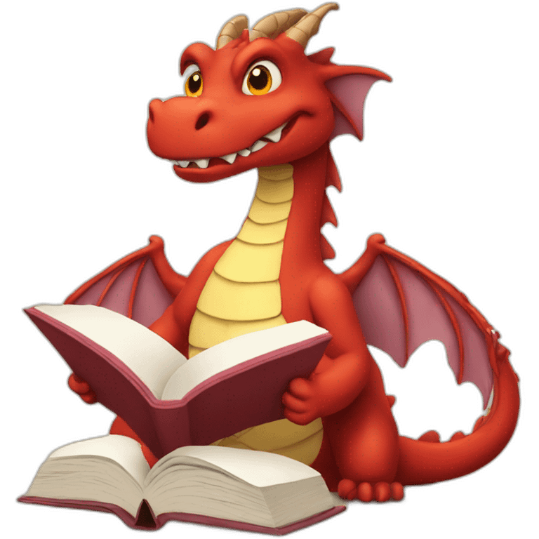 dragon-reading-a-book emoji