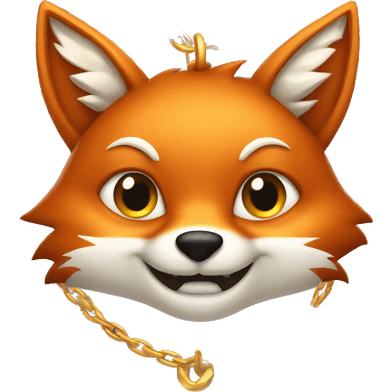 fox with evil smile and gold chain emoji