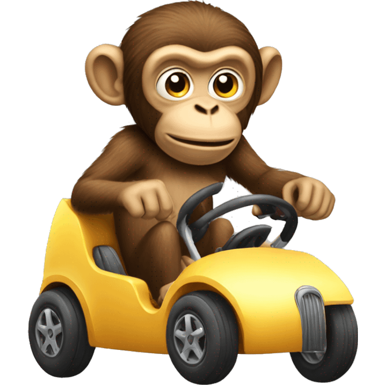 monkey driving car  emoji