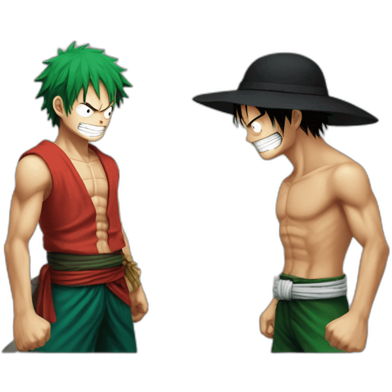 luffy vs zoro emoji