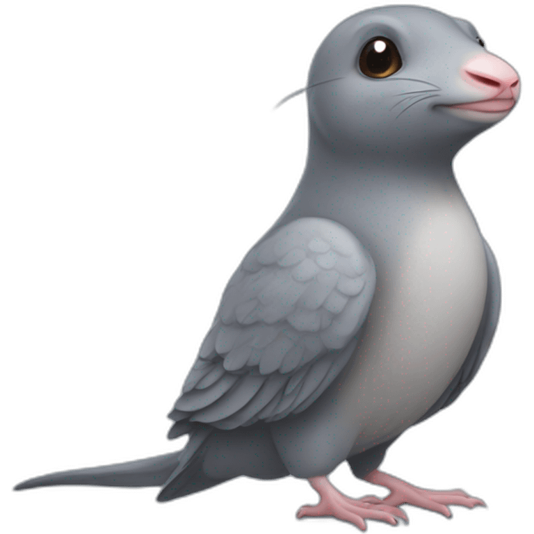 Un rat sûr un pigeon emoji