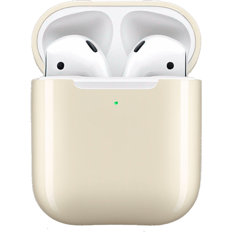 Cream colored AirPods emoji