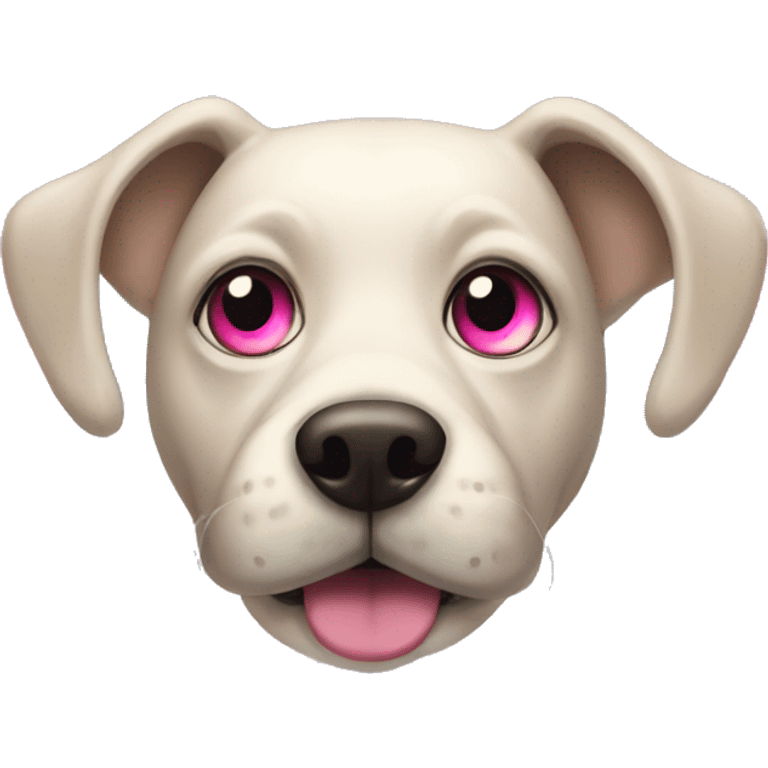 rainbow dog with pink eyes emoji