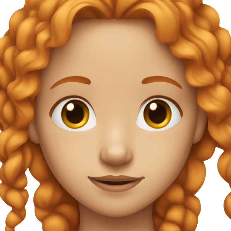 ginger girl with brown eyes and thin hair and nose peircing emoji