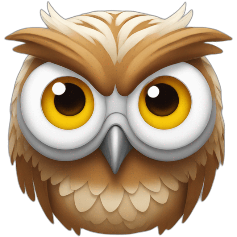 a goofy owl emoji