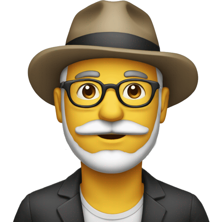 pessoa meio gorda com barba emoji