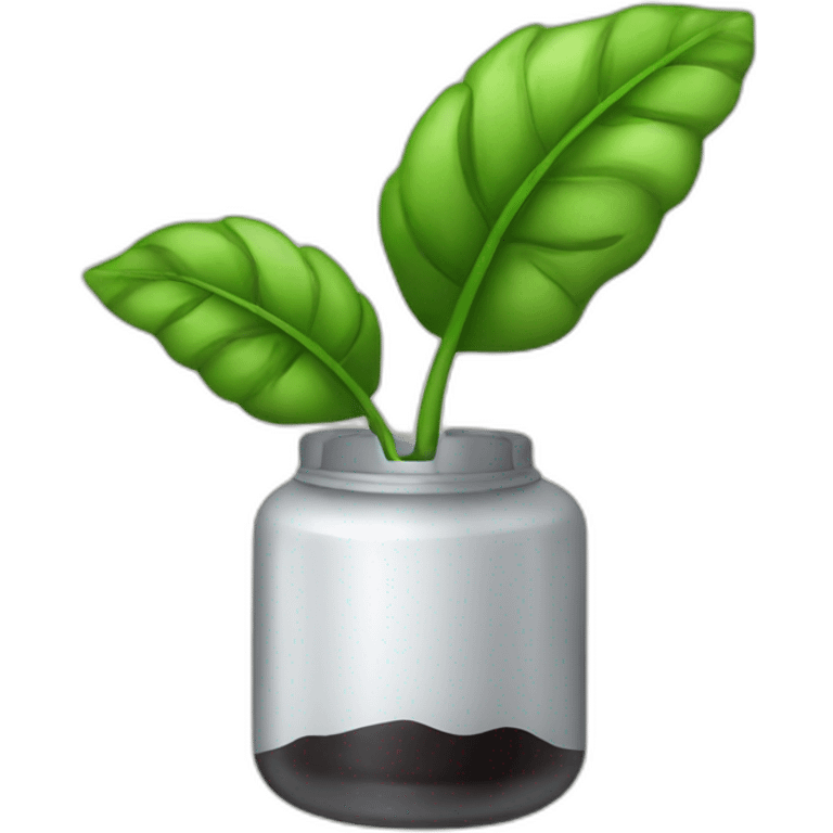 Thing that charges that is used to consume the oil from the plant  emoji