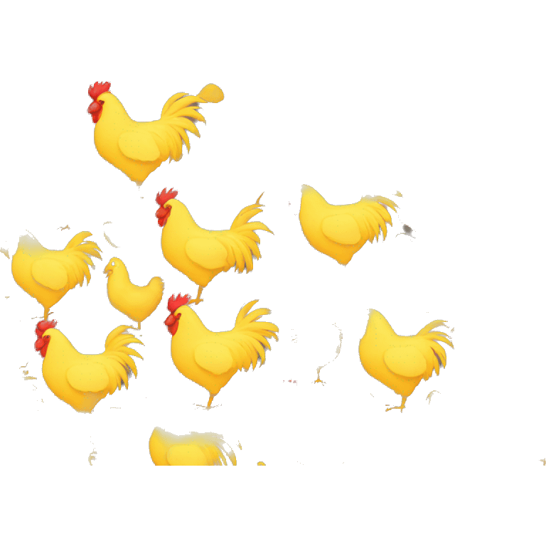  Rooster yellow emoji