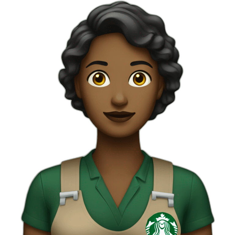 starbucks worker women emoji