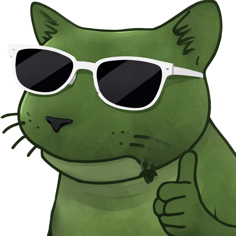 Cat with sunglasses emoji