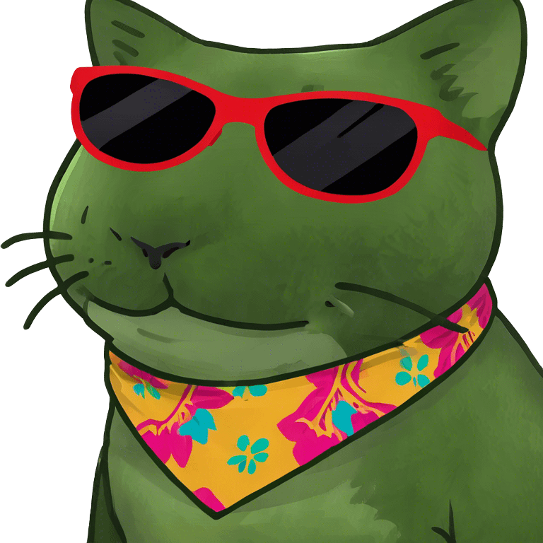 Cat with sunglasses emoji