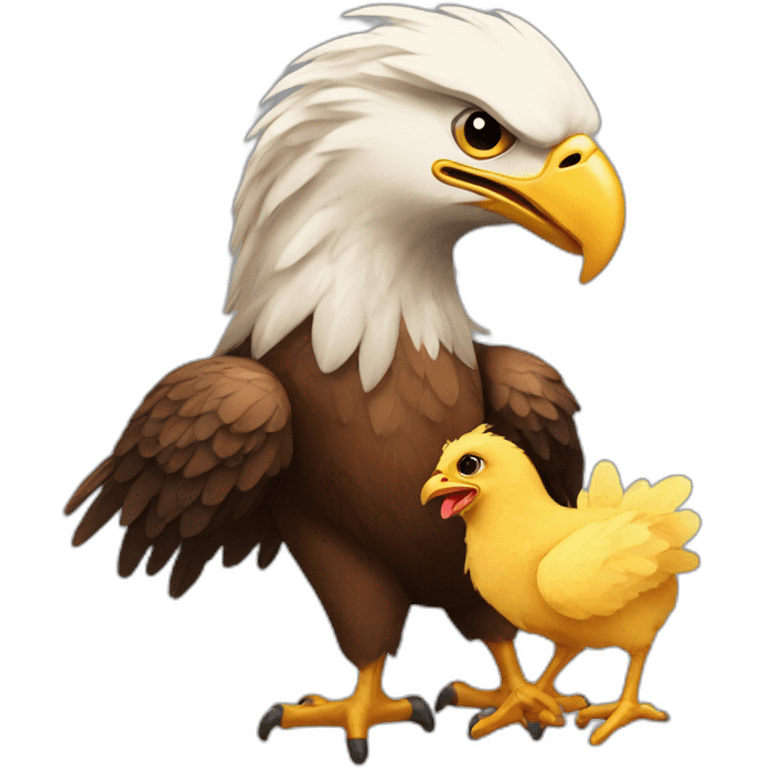 eagle and chicken chicks emoji