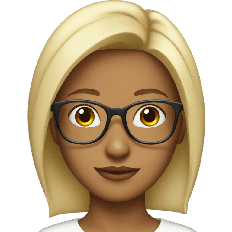 Smart girl glasses emoji