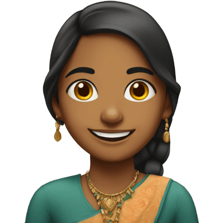 indian girl smiling emoji