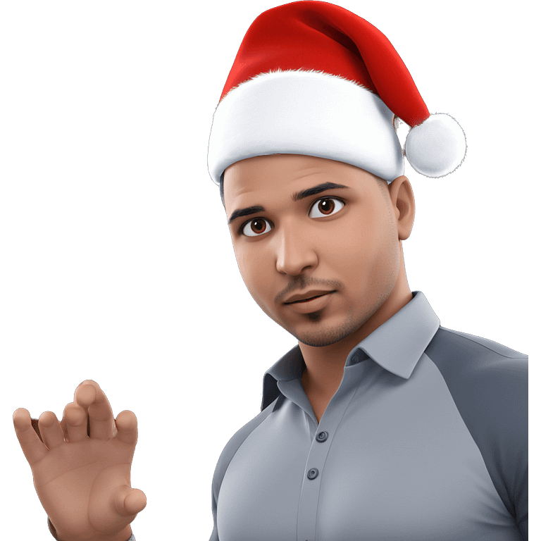 santa hat on solo male emoji