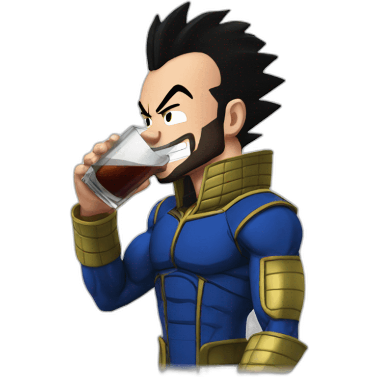 vegeta drinking hennesy emoji