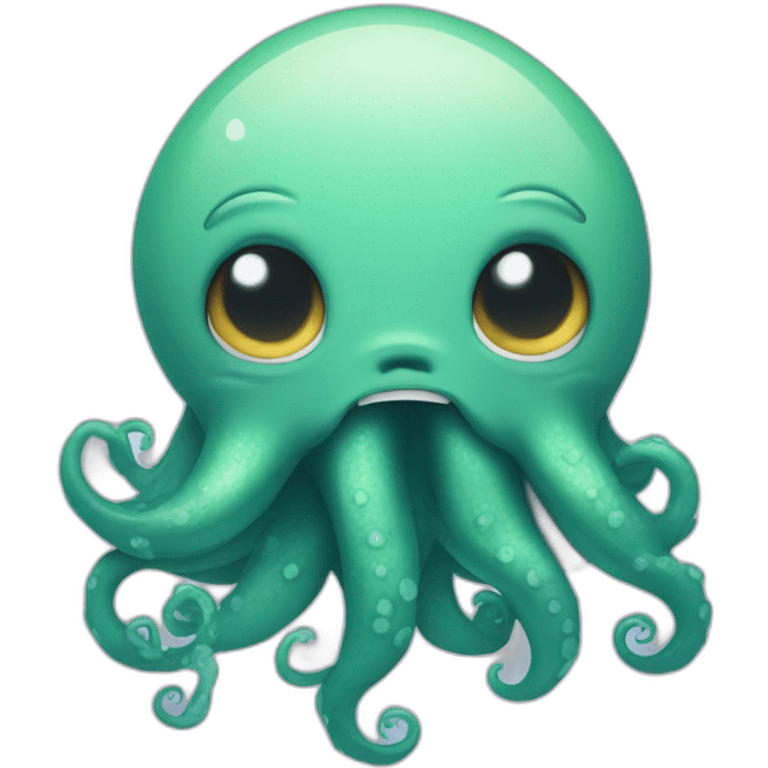 cute kraken cute face crying  emoji