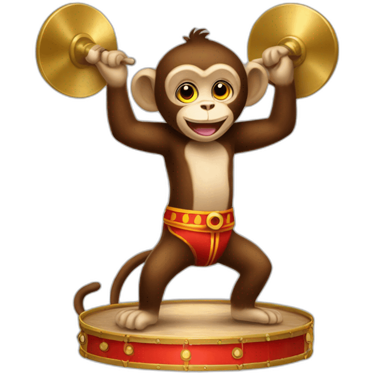 circus monkey using cymbals emoji