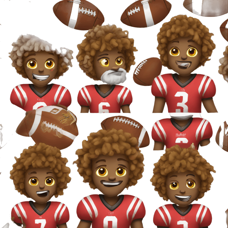 Multi poo in football uniform emoji