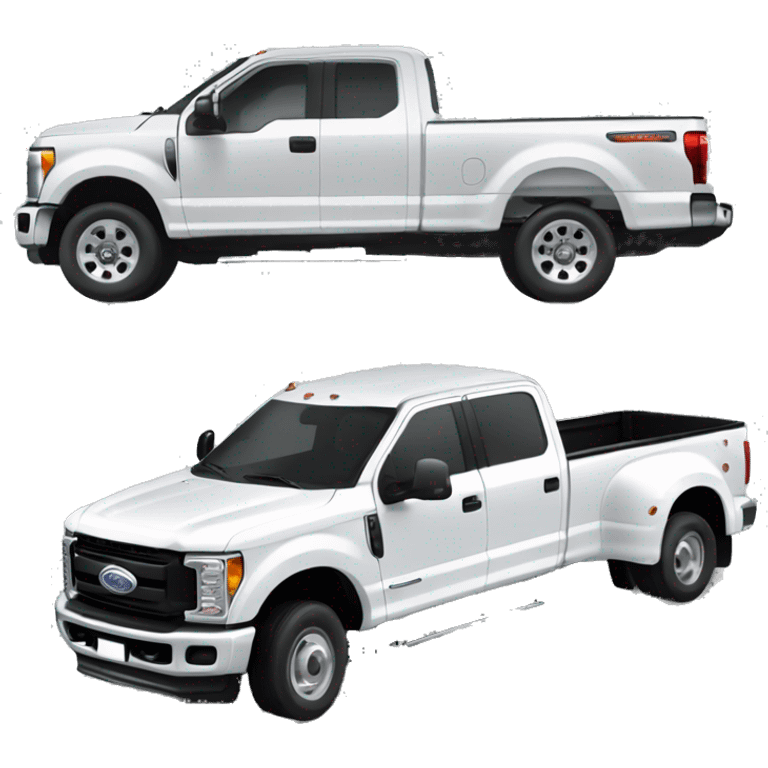 Ford F350 super crew truck white  emoji